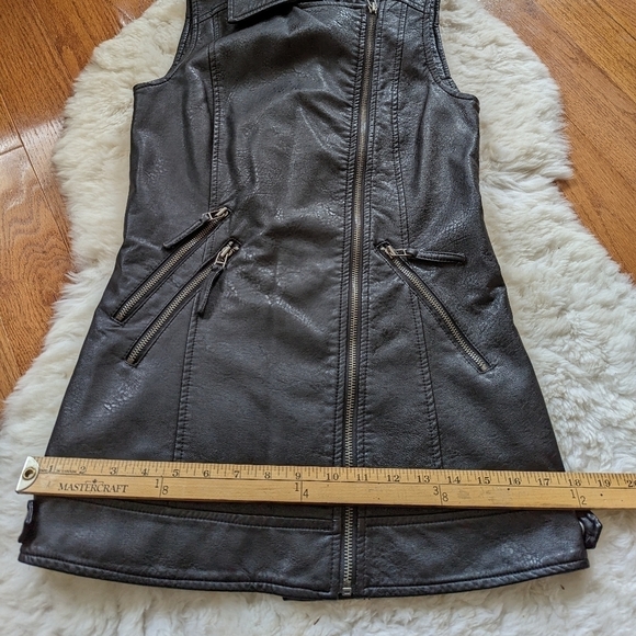 Noisy MAY faux leather moto biker jacket vest black women's xs - Picture 13 of 16